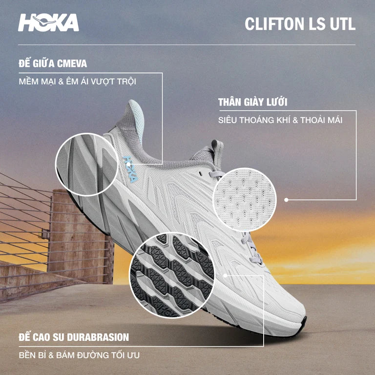 Giày Sneaker Nam HOKA Clifton LS UTL