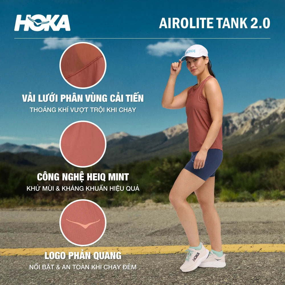 Áo Ba Lỗ Nữ HOKA Airolite 2.0