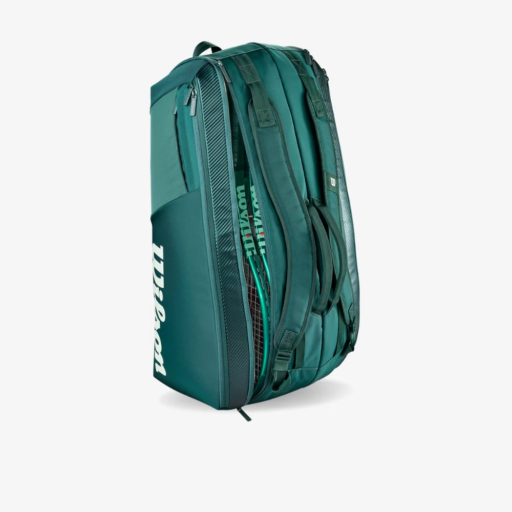 Túi Đựng Vợt Tennis Wilson Blade V10 Super Tour 9 Pack Racket Bag Green